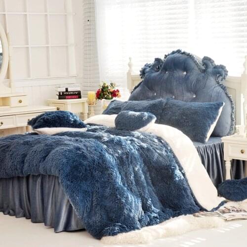 Adults Children Bed Quilt Cover set Thick Fleece Winter Bedding set Twin Queen King size Bed set Duvet cover Bed skirt Pillowcas