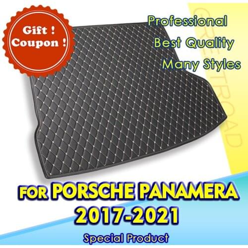 Car trunk mat for Porsche Panamera 2017 2018 2019 2020 2021 cargo liner carpet interior accessories cover