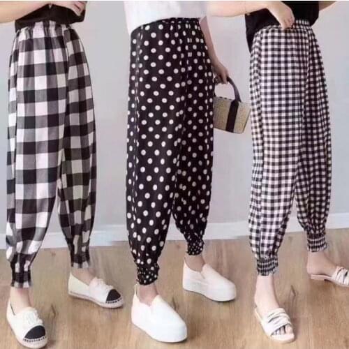 Summer Ice Anti - Mosquito Pants Casual Woman Slouchy High-waisted Leggings Loose Wide-leg Harajuku Elastic Waist Pants