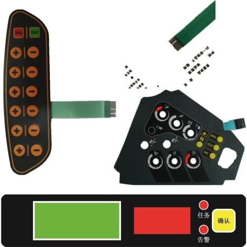 Custom-made Membrane Switch Keypad With LCD Window/ LED Waterproof Membrane Switch Polyester PET PC PVC Panel Switch