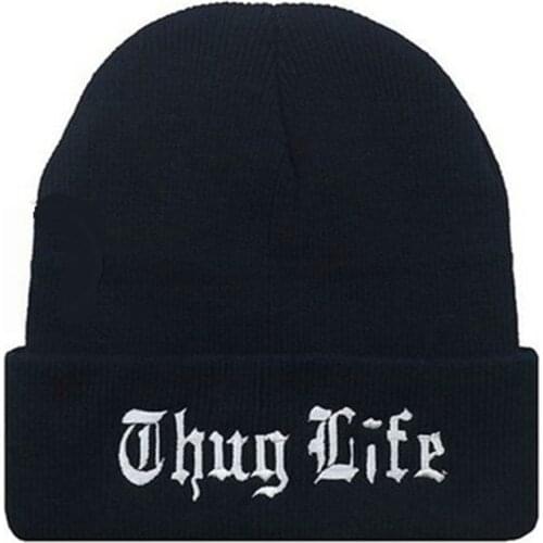2020 new West beach gangsta THUG LIFE winter warm fashion Beanies Knitted bonnet Skullies Caps Hip hop gorros knit Hat Bonnets