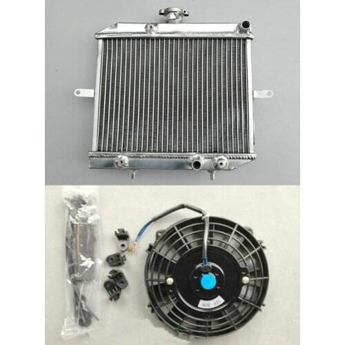 NEW aluminum radiator +Fan for ATV Honda TRX500 FourTrax Foreman Rubicon 500 4X4 2005-2012 kit 05 06 07 08 09 11