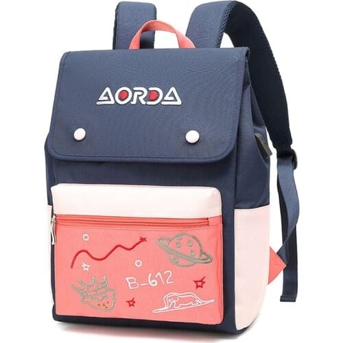 New Women Waterproof Backpack Cute Planet Embroidered Woman Bagpacks School Bag For Teenager Girl Laptop Back Pack Mochilas