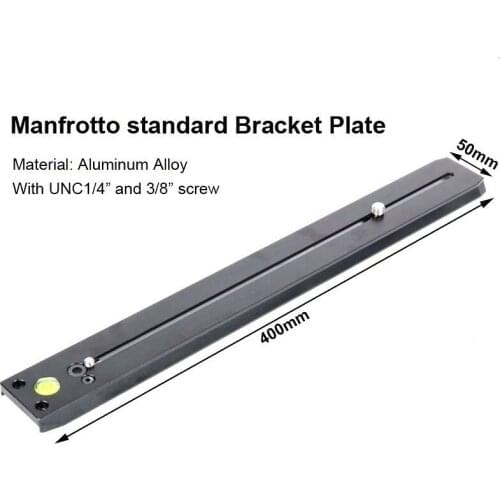400mm Long Sliding Quick Release Plate For Manfrotto Rapid Connect Clamp and Benro Arca Swiss Tripod Ball Head