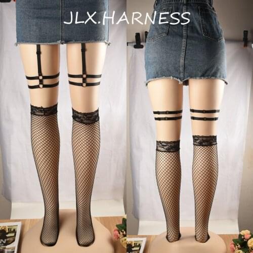 Womens Sexy Wedding Leg Garters Fetish Wear Body Harness Belt Lolita Sock Garters/Stockings Garters/Thigh Garters Harness P0158