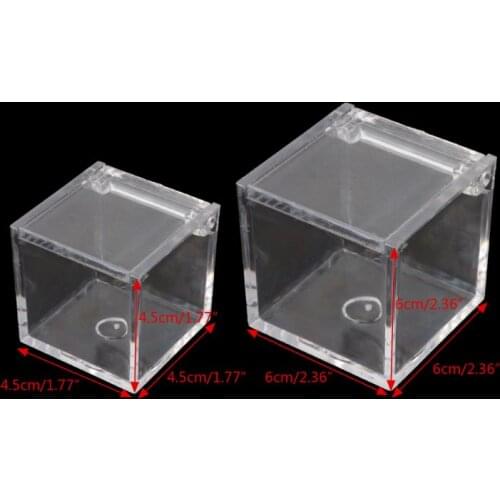 12Pc Transparent Acrylic 5 Sided Display Storage Box Case Square Cube Props Box Dropshipping