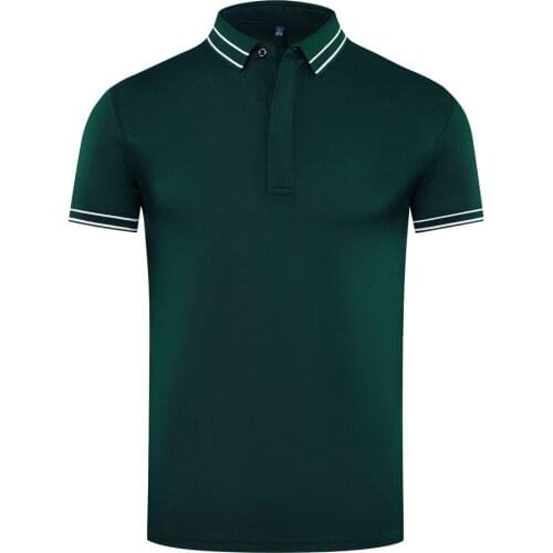 XB1008 Jacquard Turn Down Collar Shirts Man Polo Golf Brand New Hidden Buttons Apparel In Short Sleeve Type And 7 Colors Choices