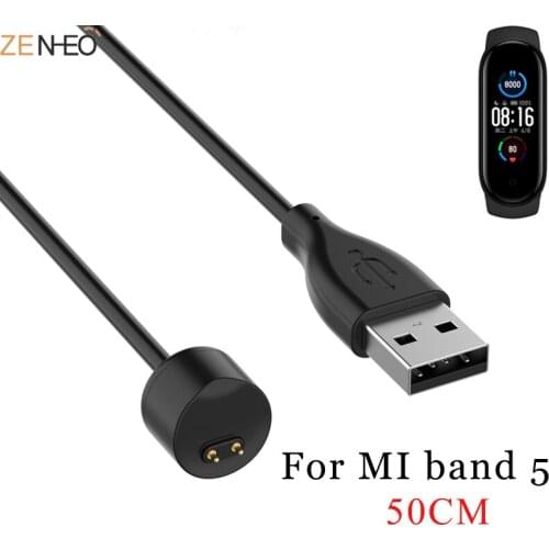 50CM USB Charger for Xiaomi Mi Band 5 6 Magnetic Adapter Fast Charging Cable For Xiaomi Miband 5 6 Charger cable Accessories