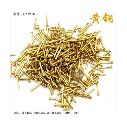 08 Hardware supplies Chinese antique copper nail with nail head drum furniture jewelry box nails 10mm*1.2mm