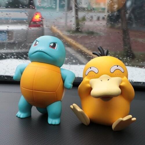 1Pcs Pokemon Psyduck Squirtle Cute Cartoon Dolls Toys Desktop Car Ornaments Decoration