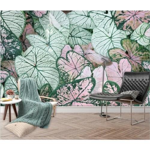 Beibehang Custom 3D Wall Mural Modern Hand Painted Tropical Plants Rainforest Palm Leaves 3d Wallpaper Living Room Bedroom Decor