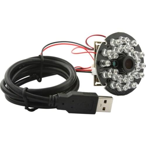 5MP 2592X1944 Aptina MI5100 CMOS CCTV Board Camera IR Infrared Night Vision USB Camera Module with IR CUT and 850nm IR LEDS