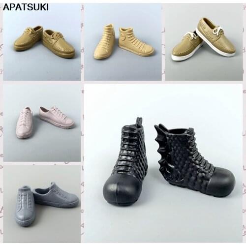 6pairs/lot Fashion Doll Shoes for Ken Boy Doll Sneakers Boots for Barbies Boyfriend Prince Ken Dolls Accessories Kid Toys 1/6