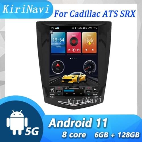 KiriNavi 10.4'' Telsa Style Vertical Screen Android 9.0 Car Radio GPS Navigation For Cadillac ATS SRX Car DVD Radio Automotivo