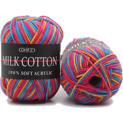 1Pc=50g Knitting Crochet Milk Soft Baby Cotton Wool Yarn Hand Knitted Yarn DIY Craft Knit Sweater Scarf Hat