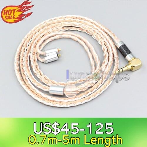 LN006718 3.5mm 2.5mm 4.4mm XLR 16 Core Silver Plated OCC Mixed Earphone Cable For UE Live UE6Pro Lighting SUPERBAX IPX
