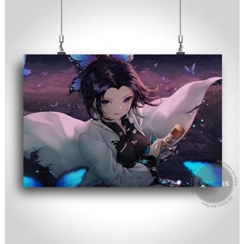 Canvas Anime Kochou Demon Slayer Pictures Home Manga Decoration Paintings Poster HD Prints Wall Art Modular Living Room