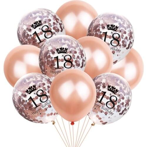 Crown Number Gold Champagne Wedding Balloons Wedding Party Decoration Adult Birthday Latex Balloon Graduation Party Supplies