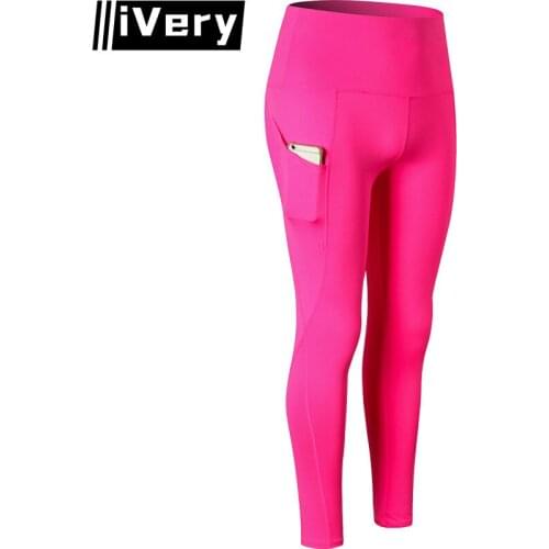 Best Sell Beautiful High Waist Yoga Pants Diagonal Pocket Fitness Running Training Stretch Quick-Drying Skinny Workout Pants