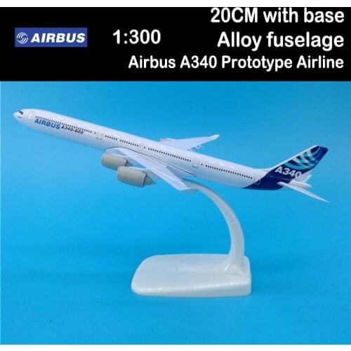 20CM 1:300 Airbus A340 Prototype Airlines Airplanes Plane Aircraft Alloy Model Toy Airliner Kids Children Boys Gift Display Show