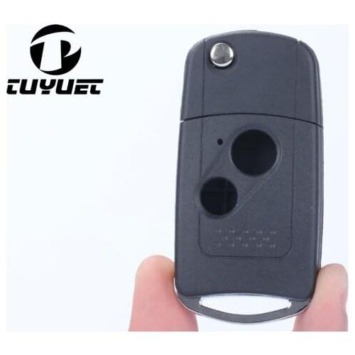 MODIFIED FLIP FOLDING REMOTE KEY SHELL CASE FOR HONDA CRV ODYSSEY 2 BUTTONS FOB COVER