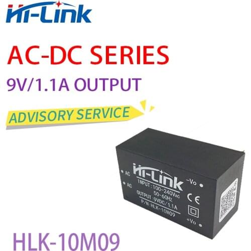 Free shipping AC DC Power Module 5pcs/lot 110V 220V-9V 1100mA HLK-10M09 Hi-Link Intelligent Power Module step down converter