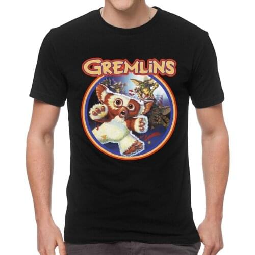 Male Gremlin 84 T-Shirt Harajuku Gizmo 80s Movie Mogwai Monster Gremlins Tshirt Short Sleeve Hip Hop T Shirt Cotton Tee Tops