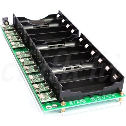 Upgraded version of 10 18650 lithium battery charger module fast charge YP4056 charging chip usb multi-interface 50W power