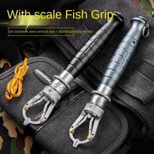 Stainless Steel Fishing Gripper With weighing and ruler Fish Grip Lip Clamp Grabber Fishing Plier Fishing Tackle Accessoryer