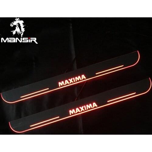 LED Door Sill Lights For Nissan Maxima 2015 2016 2017 2018 Plate Guard Pathway Welcome Car Scuff Led Light Pedal Light
