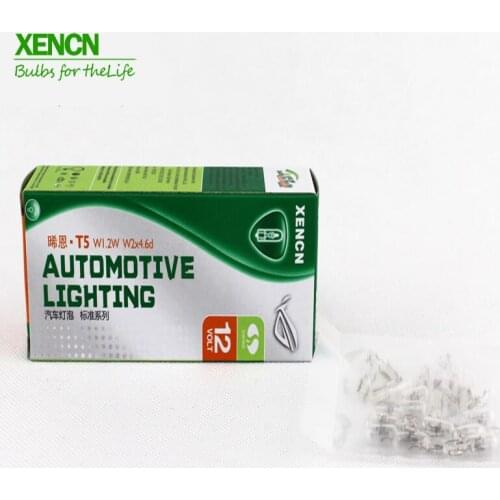 XENCN T5 W2X4.6d 12V1.2W Dashboard Warning Light Indicator Gauge Lamps 10pcs Free shipping Luggaae Compartment Lights Shipping