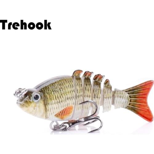 TREHOOK 5cm 2.3g Mini Crankbaits Fishing Lure 6-Segments Swimbait Jointed Artificial Bait For Pike Wobblers Hard Lures
