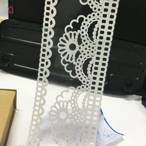Home decoration 10CM wide PVC transparent Lace Waterproof Glass Protection Waistline Mirror Surface Wall stickers 10M/lot