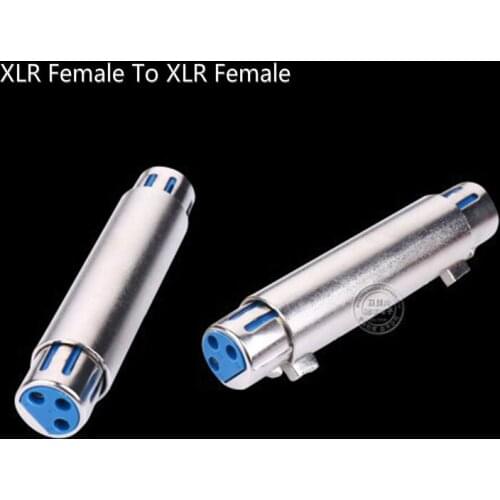 High Quality 3-Pin XLR Female To Female Audio Adapter Microphone Mic Adapter 3Pin Xlr Extension Connector Adapter