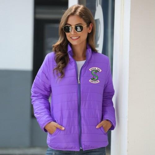 Harajuku Round Collar winter coat women/men Stand collar clothes Riverdale Southside Printed Down Jackets women Sweatshirt