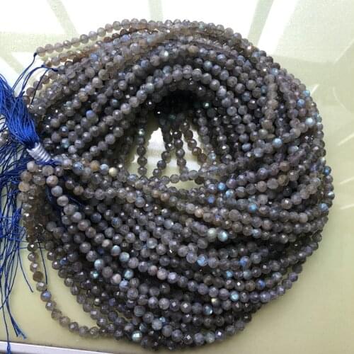 1string 15.5" High Quality Blue Flash Labradorite Beads,Faceted Round Beads,3mm 4mm 5mm 6mm Faceted Semi Gem stone jewelry beads