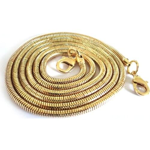 10pcs (12 meter) 4mm DIY Gold Plated Round Aluminum Snake Chain