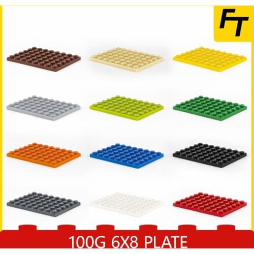 100g Small Particle 3036 6x8 Plate Brick Building Block Base DIY Parts Buildmoc Compatible Assembly Particle Creative Gift Toys