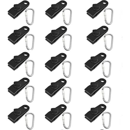 15 Pack Tarp Clips, Heavy Duty Thumb Screw Lock Grip Tent Clip and Multi-Purpose Tent Clip for Holding Up Tarp,Car Cover