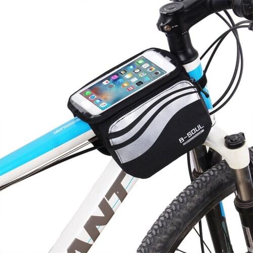 5.5-6.2in Bicycle Front Touch Screen Phone Bag MTB Road Bike Cycling Mobile Cellphone Bag Cycle Front Bag Bicycle Accessories