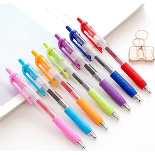 8 pcs color signature gel pen 0.5mm Extra fine ballpoints Color liner markers Office accessories School supplies EB427