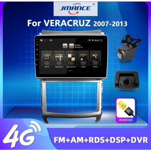 JMANCE DSP Carplay 2G+32G Android 10 4G Car Radio Multimedia audio Player GPS Navigation For Hyundai Veracruz 2007-2013 no 2 din