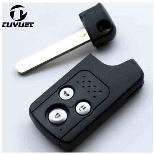 Without Groove Smart Key Card FOB Case For Honda Civic Smart Remote Key Shell 3 Buttons Case