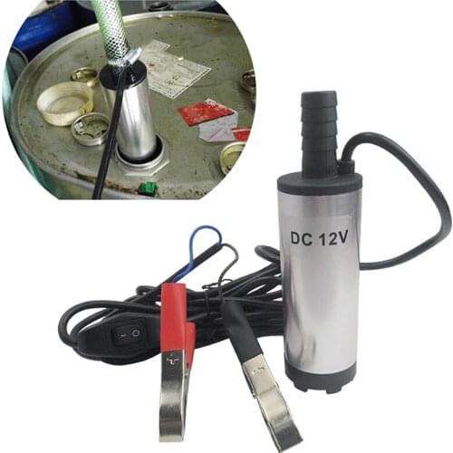 DC12V Stainless Steel Submersible Diesel Fuel Water Oil Pump 12L Per Minute 38mm 40W Drop Ship