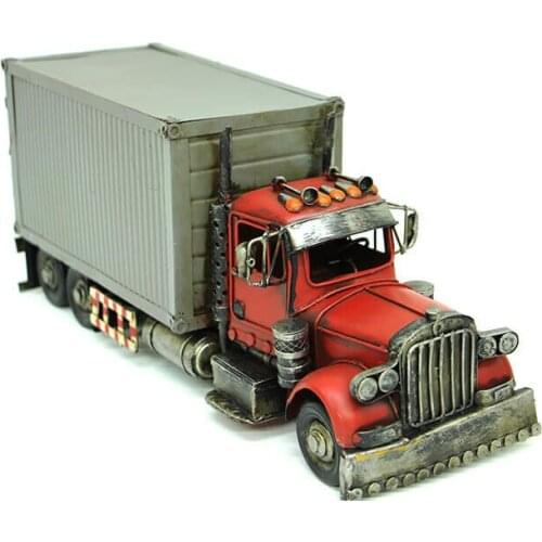 Decorative Metal Truck Red - Trinket, Miniature, Gift, Nostalgic, Vintage, Handmade, Hand Painted, quality Durable