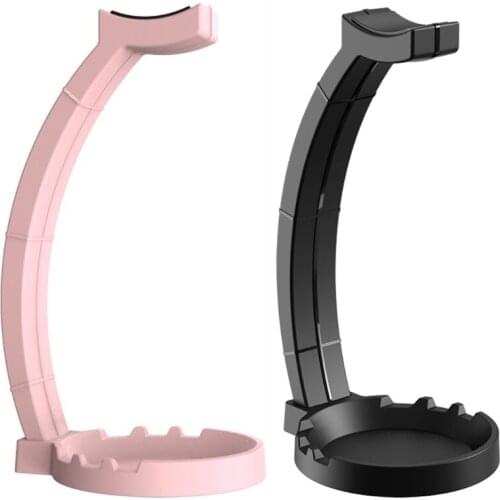 Gaming Headphones Stand Hanger with Cable Holder Sturdy Desk Headset Headphone Mount Rack Organizers Display Black Pink AXFY