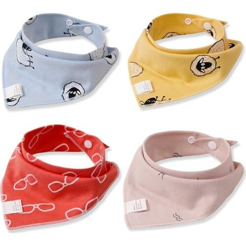 Baby Bibs Triangle Cotton Cartoon Child Baberos Bandana Bibs Babador Dribble Bibs Newborn Slabber Absorbent Cloth