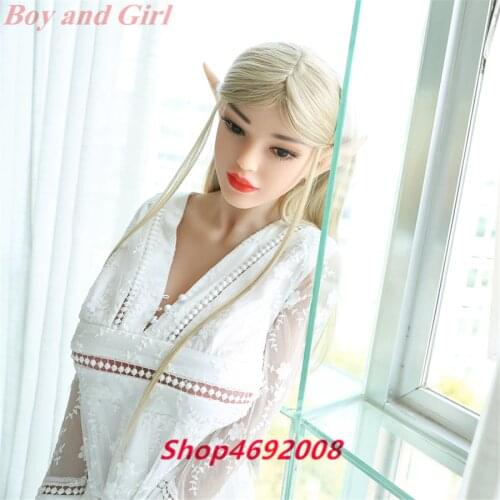 European favorites Elf Ears 168cm Adult Love Doll Vagina Anal Oral Sex Toy available TPE With Metal Skeleton Big Boobs