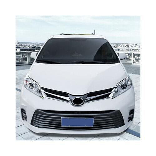 ABS Chrome Front Head Light Lamp Cover Trim 2pcs For Toyota Sienna 2015-2019