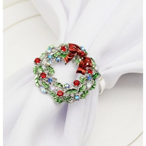 New style western restaurant silver garland metal napkin ring napkin buckle napkin ring